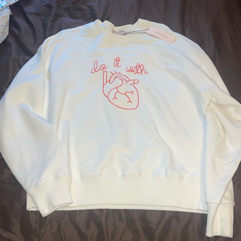 lingua Franca x figs sweater